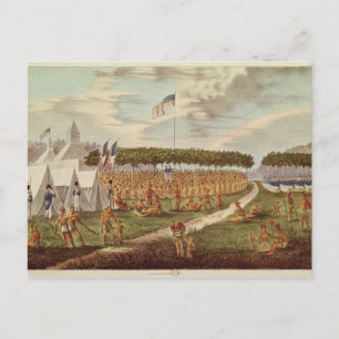 View of the Great Treaty Held at Prairie du Postcard