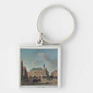 View of the Grote Markt in Haarlem Keychain