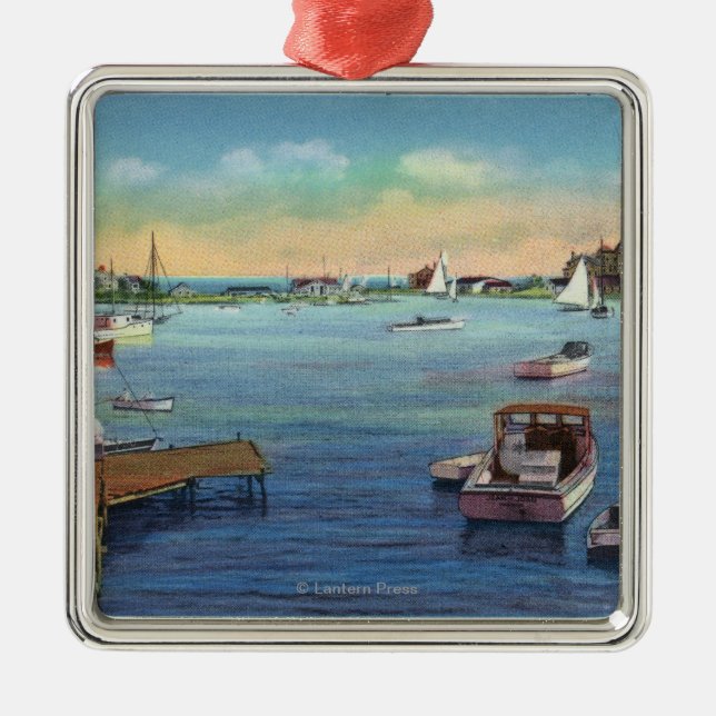 View of the Harwichport Wychmere Harbour Metal Ornament (Front)