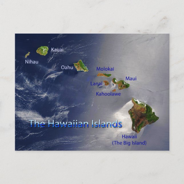 View of the Hawaiian Islands Postcard (Front)
