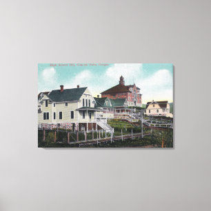 View of the High School Hill, Residences Canvas Print