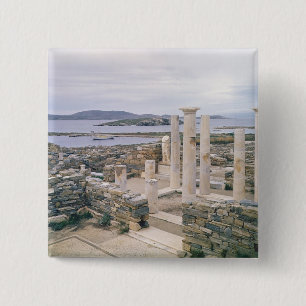 View of the House of Cleopatra 2 Inch Square Button