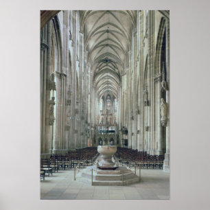 View of the interior looking east, begun 1230 poster