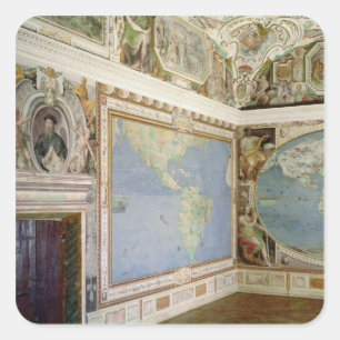 View of the interior of the 'Sala Del Square Sticker