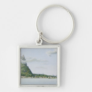 View of the Island of Bora Bora, from 'Voyage auto Keychain