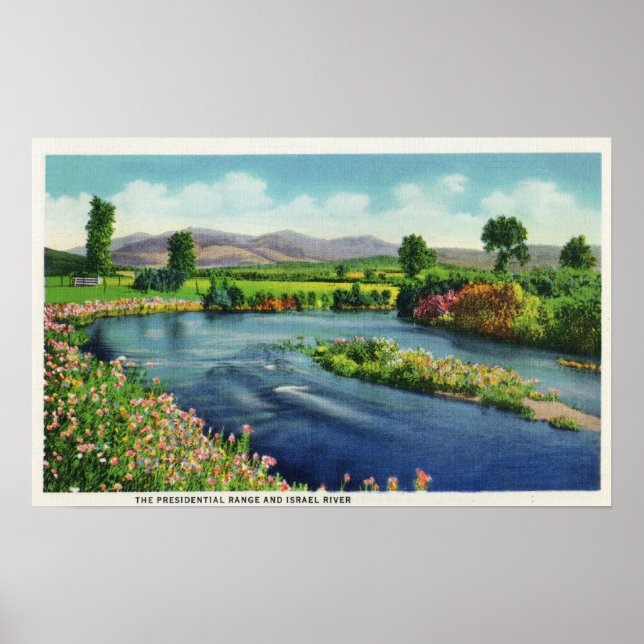 View of the Israel River & the Presidential Rang Poster (Front)