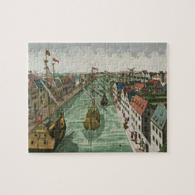 View of the Kettel Gate in Delft (engraving) Jigsaw Puzzle (Horizontal)