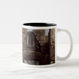 View of the Lion Gateway Two-Tone Coffee Mug