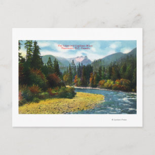 View of the Lions and Capilano River Postcard