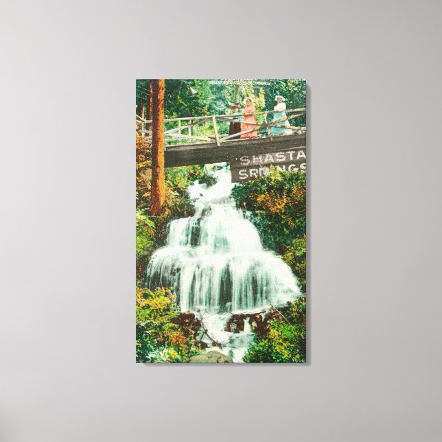 View of the Lower FallsShasta Springs, CA Canvas Print (Front)