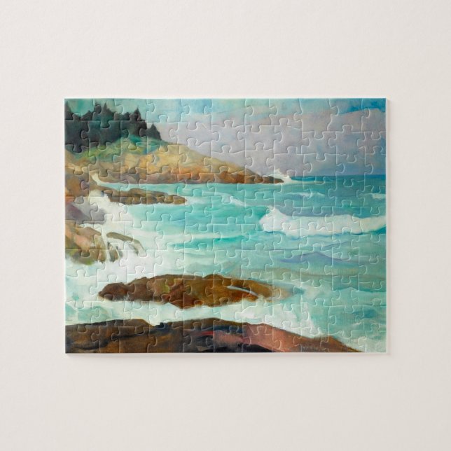 View of the Maine Coast by Newell Convers Wyeth Jigsaw Puzzle (Horizontal)