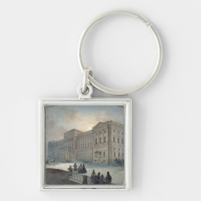 View of the Mariinsky Palace in Winter, 1863 Keychain (Front)