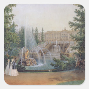 View of the Marly Cascade Square Sticker