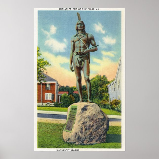View of the Massasoit Statue # 2 Poster (Front)