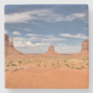 View of the Mittens, Monument Valley Stone Coaster