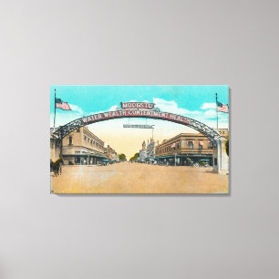 View of the Modesto Welcoming ArchModesto, CA Canvas Print