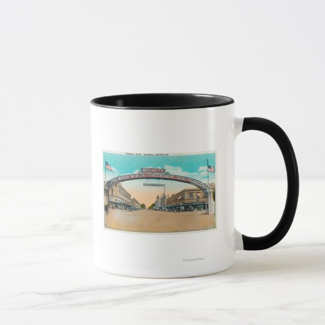 View of the Modesto Welcoming ArchModesto, CA Mug (Right)