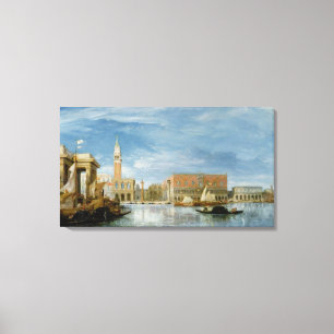 View of the Molo and the Palazzo Ducale Canvas Print