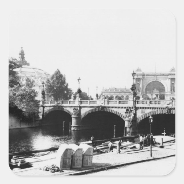 View of the Moltke Bridge Square Sticker (Front)