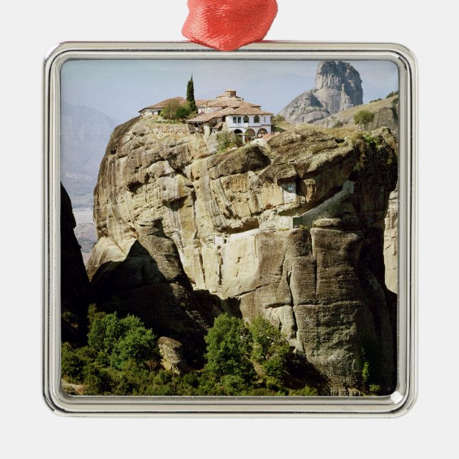 View of the Monastery of the Holy Trinity Metal Ornament (Front)