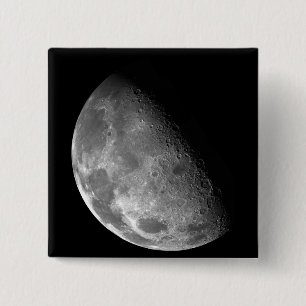 View of the Moon's north pole 2 Inch Square Button