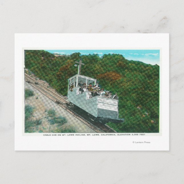 View of the Mt. Lowe Incline Cable Car Postcard (Front)
