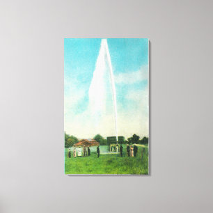 View of the Myrtledale Geyser at the Hot Springs Canvas Print
