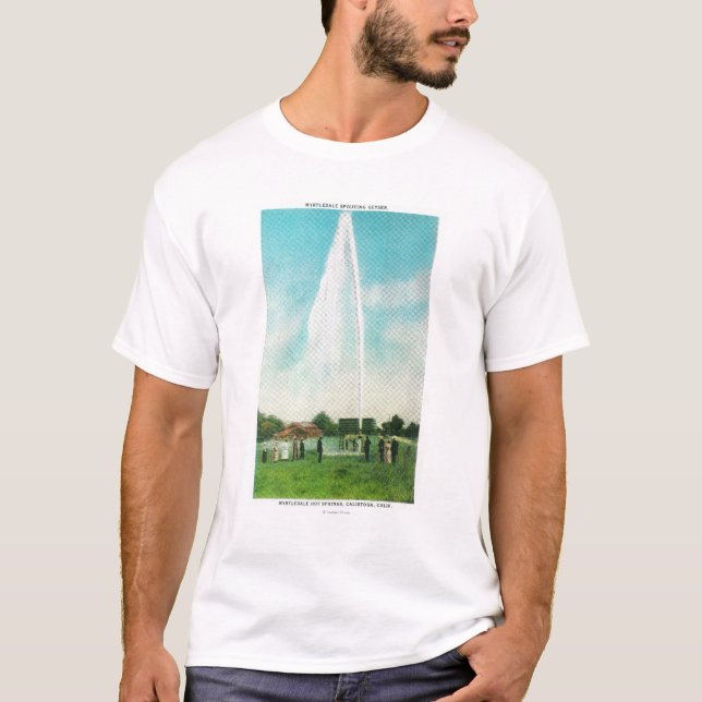View of the Myrtledale Geyser at the Hot Springs T-Shirt (Front)