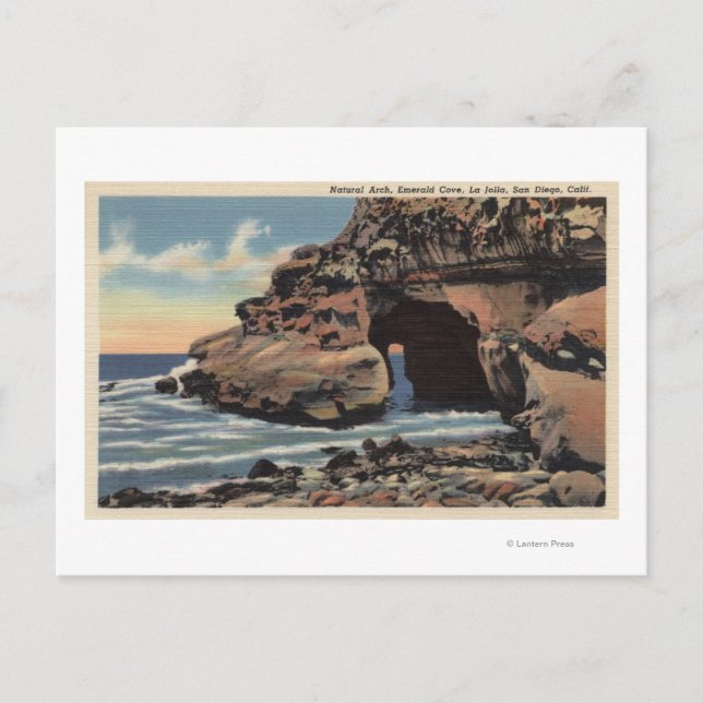 View of the Natural Arch, Emerald Cove Postcard (Front)