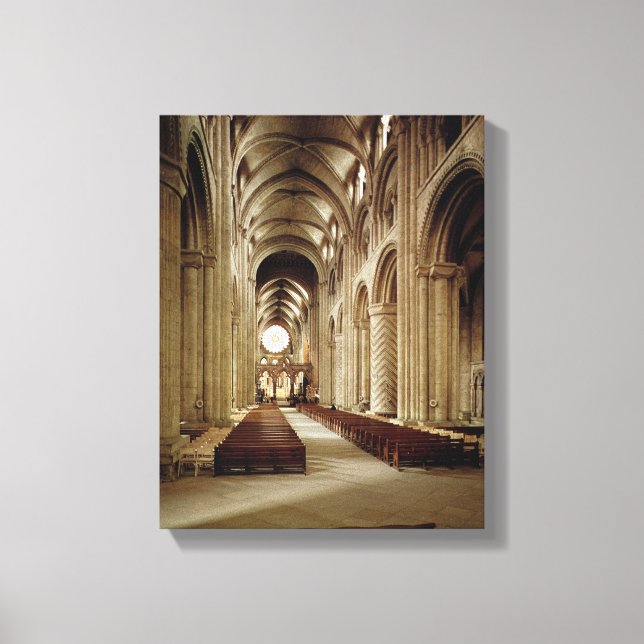 View of the nave, built 1093-1289 canvas print (Front)