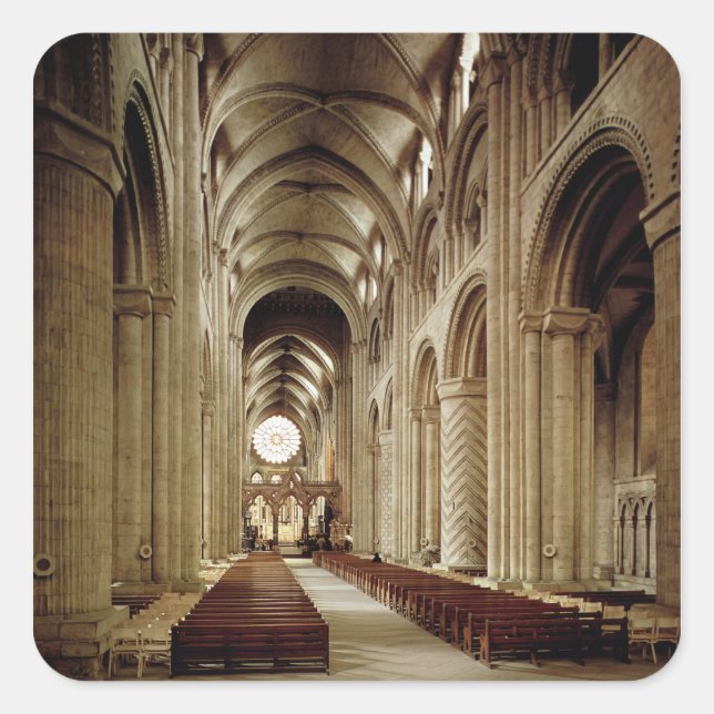 View of the nave, built 1093-1289 square sticker (Front)