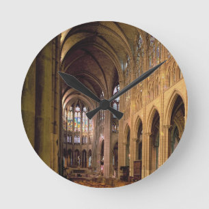 View of the nave looking east (photo) round clock