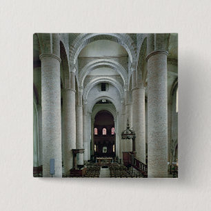 View of the nave, looking towards the altar 2 inch square button