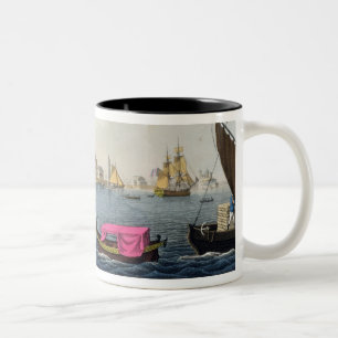 View of the Neva, the Harbour and the Exchange at Two-Tone Coffee Mug