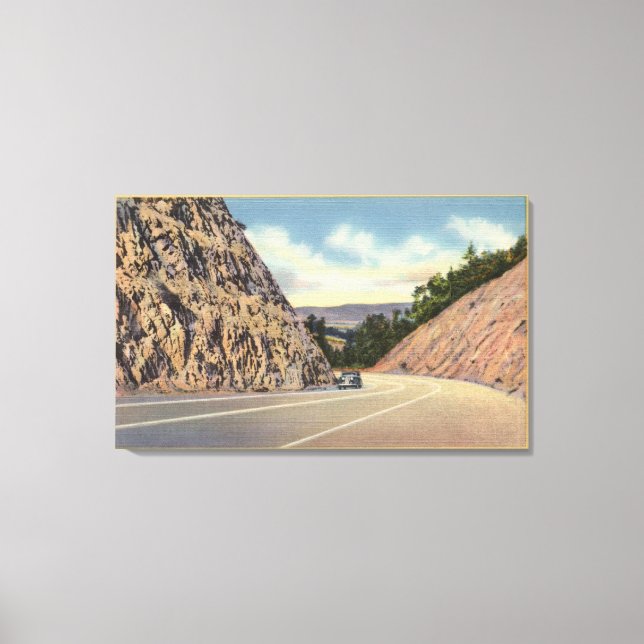 View of the New Highway to Santa Cruz Canvas Print (Front)