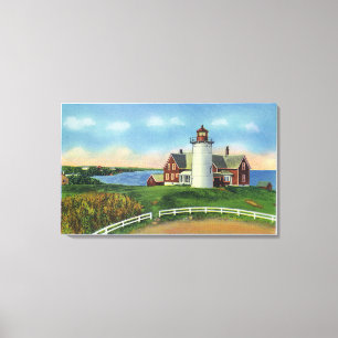 View of the Nobska Lighthouse, Woods Hole Canvas Print