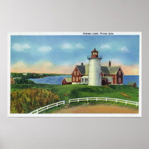 View of the Nobska Lighthouse, Woods Hole Poster
