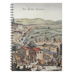 View of the north of Vienna with the Schlos Hernal Notebook