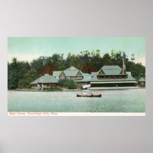 View of the Norumbega Park Boat House Poster