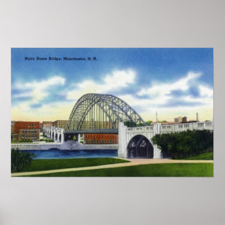 View of the Notre Dame Bridge Poster