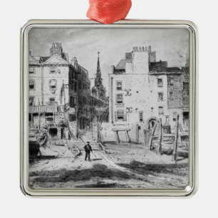 View of the Old Hungerford Stairs, c.1815 Metal Ornament