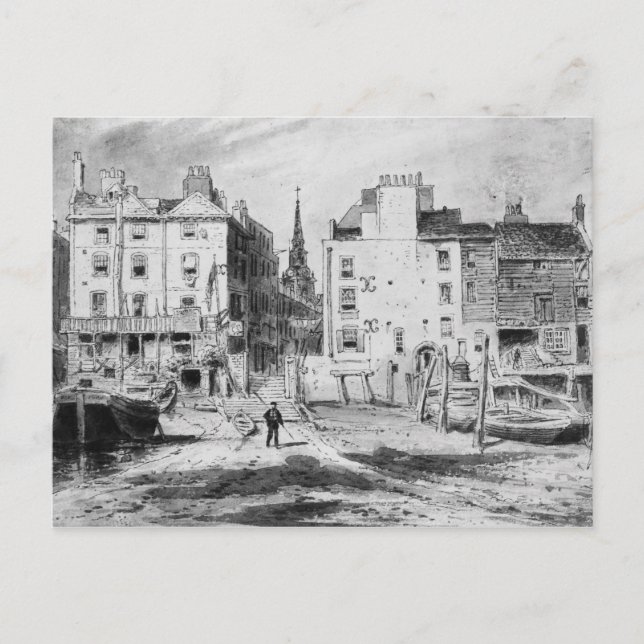 View of the Old Hungerford Stairs, c.1815 Postcard (Front)