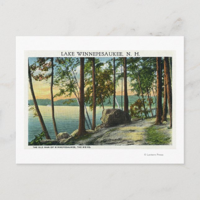 View of the Old Man Rock Formation Postcard (Front)