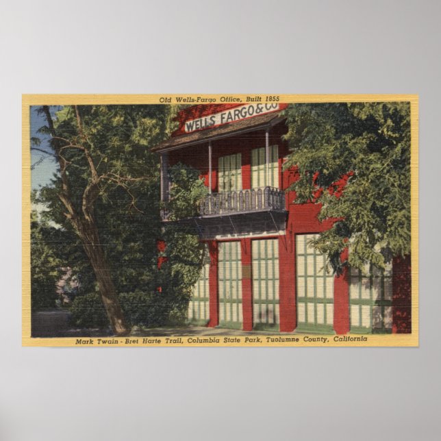 View of the Old Wells-Fargo Office (1855) Poster (Front)