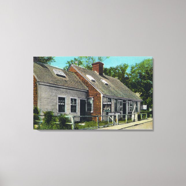 View of the Oldest House in Town Canvas Print (Front)