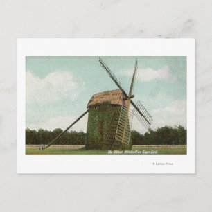 View of the Oldest Windmill on Cape Cod Postcard