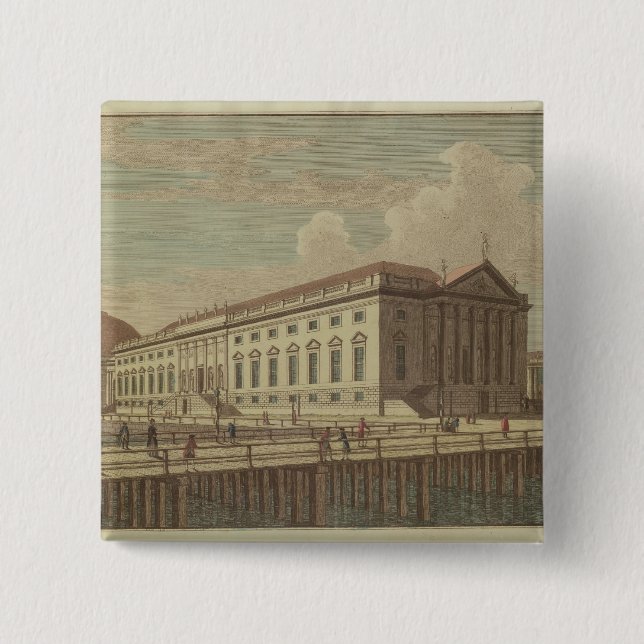 View of the Opera House in Berlin, 1773 2 Inch Square Button (Front)