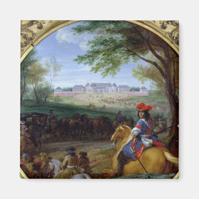 View of the Palace of Versailles in 1669 Magnet (Front)