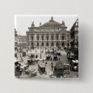 View of the Paris Opera House, 1890-99 2 Inch Square Button
