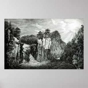 View of the Passaic River Waterfall, New Jersey Poster